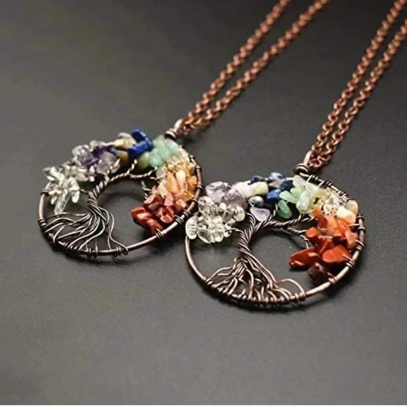 Chakra Tree of Life Pendant Necklace - Picture 6 of 6